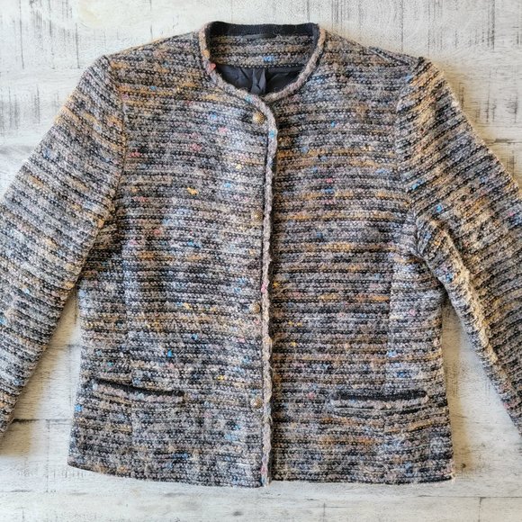 St. Michael Multi Color Button Up Blazer Jacket - Picture 1 of 13